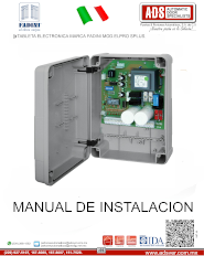 Manual de Instalación Tableta Electronica Marca Fadini MOD.ELPRO SPLUS, Puertas y Portones Automaticos S.A. de C.V.